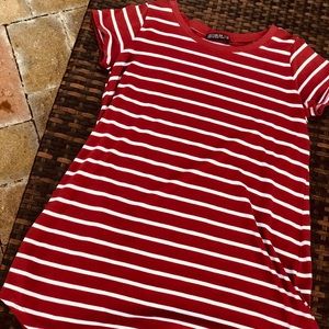 striped t-shirt dress
